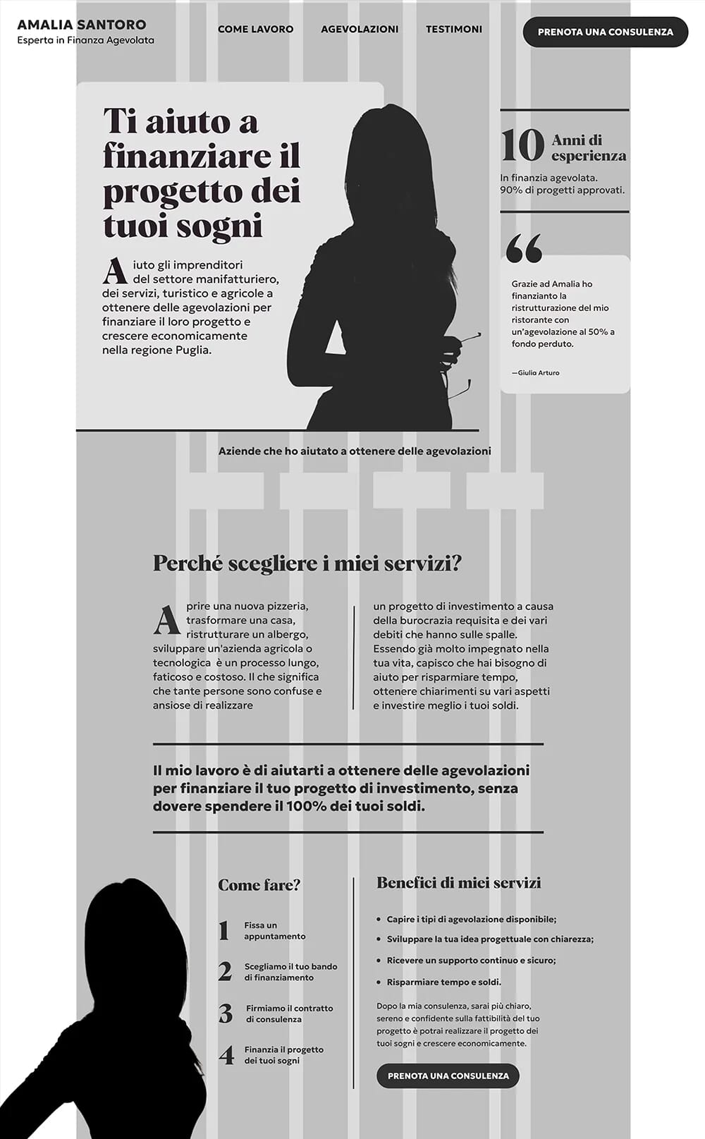 Amalia's website low-fi design.