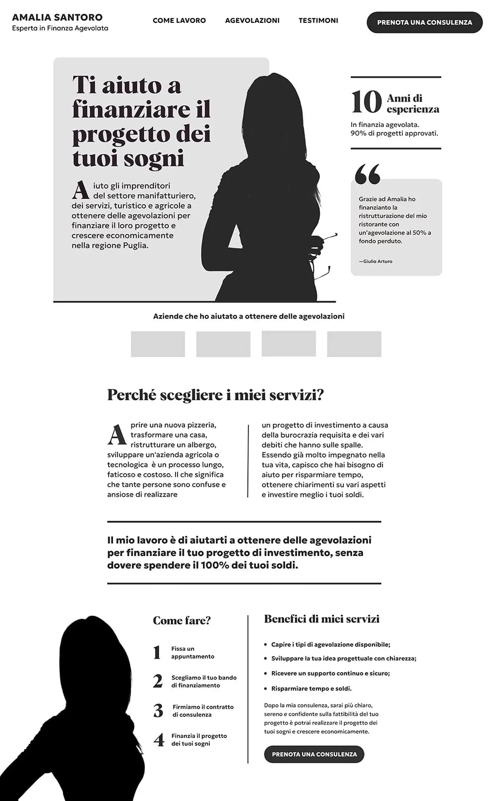 Amalia's website low-fi design.