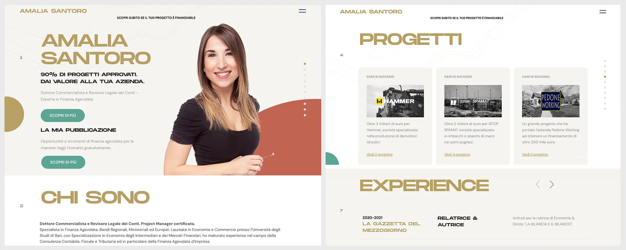 Amalia's website old interfaces