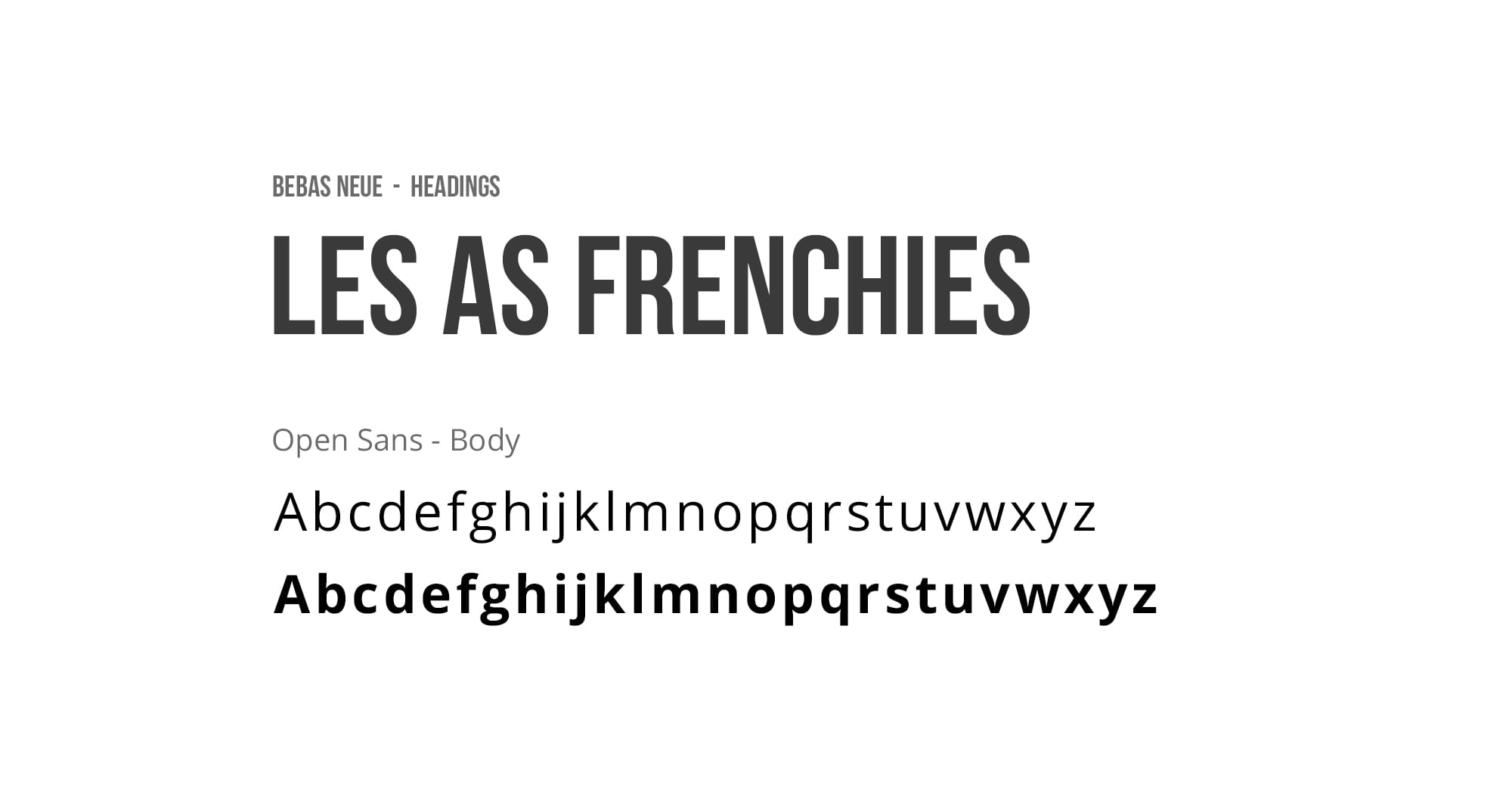 Les As Frenchies typefaces