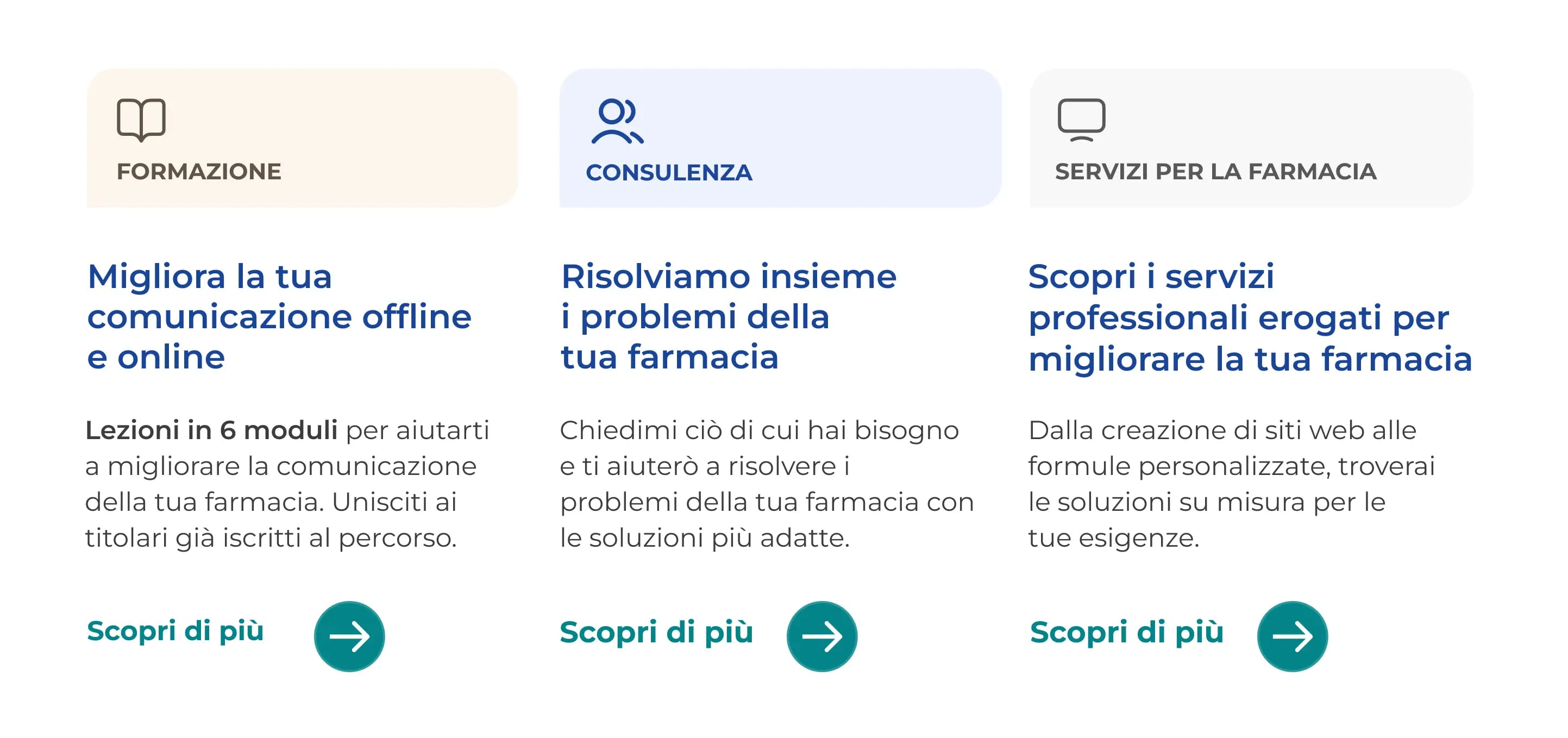Example of a secondary call to action inviting users to explore services without pressure