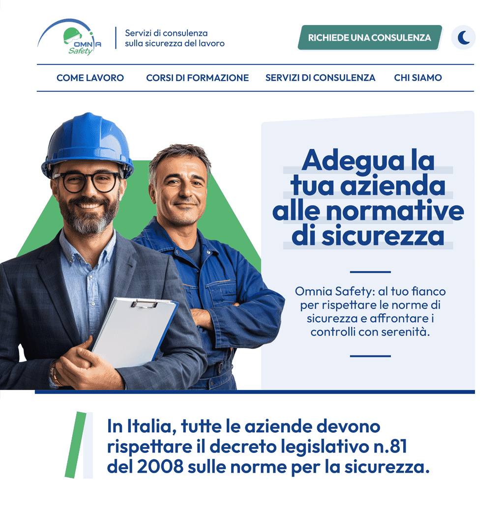 Omnia Safety website redesign – homepage