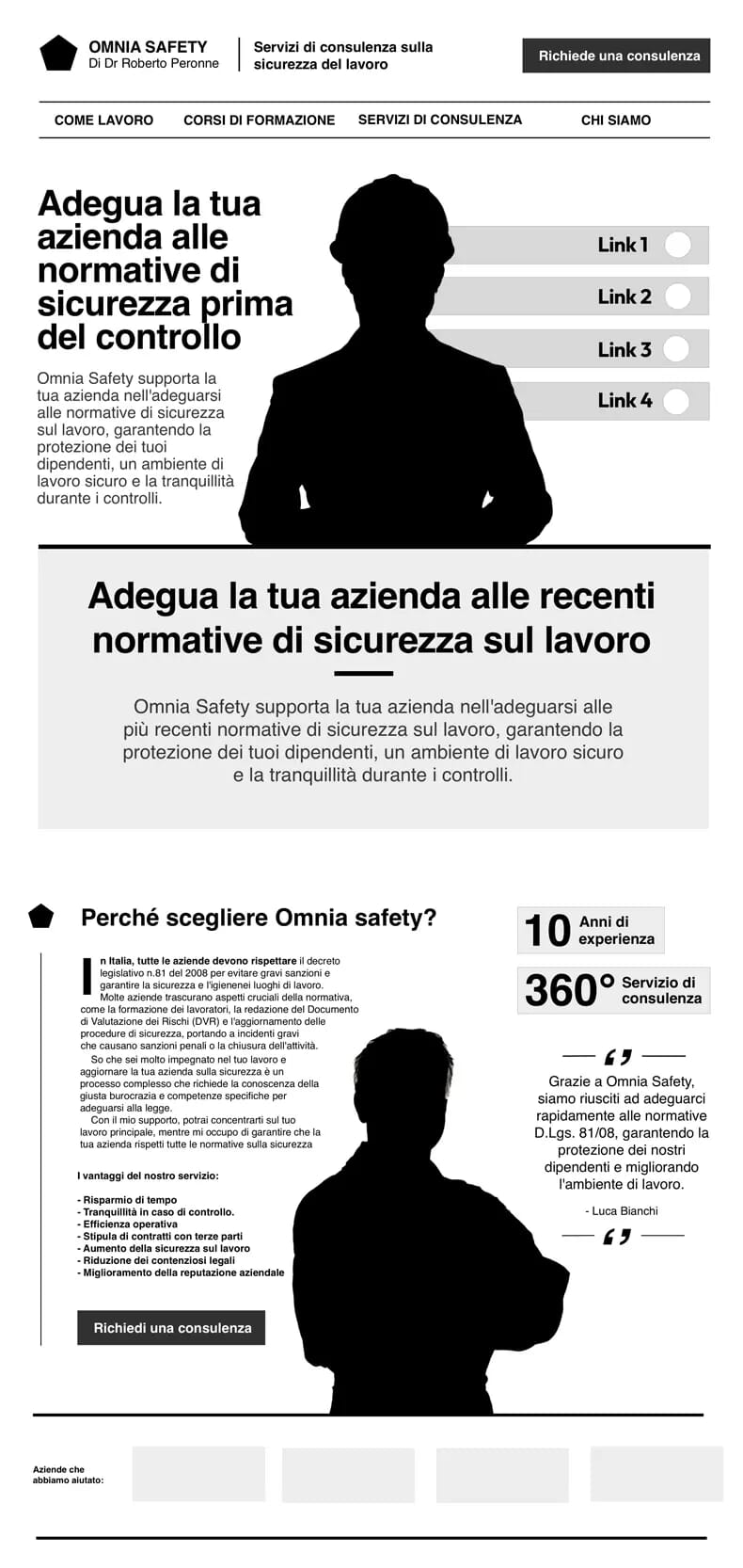 Low-fidelity homepage wireframe exploring content flow and spacing 2.
