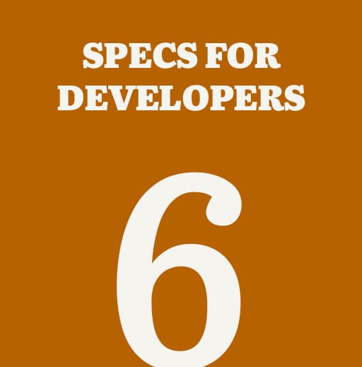 Dev specs cover